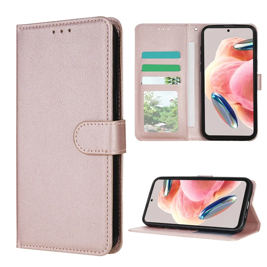 Elegant Leather Wallet Case with Card Slot and Photo Frame - Magnetic Flip Design