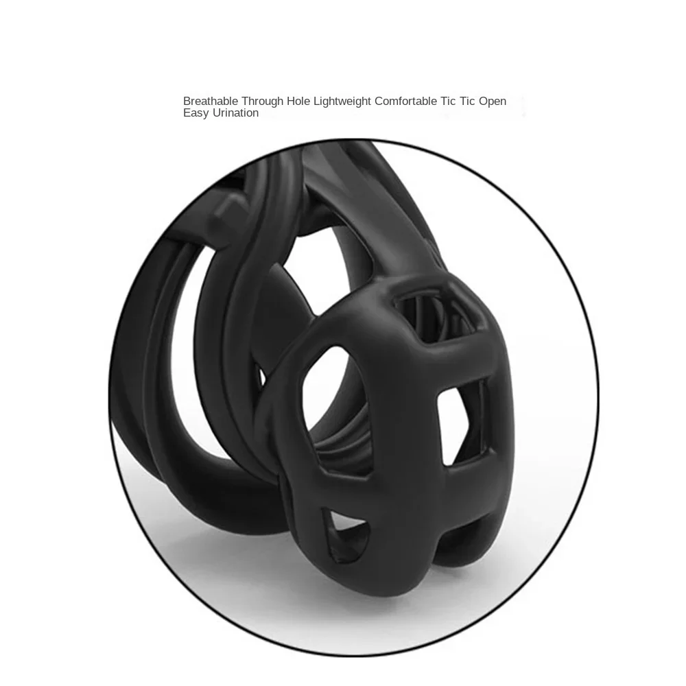 Male Chastity Cage Sleeve With 4 Size Resin Penis Rings Discreet Sissy Femboy Cock Cage Devices Men Adult Goods penis chastity cage chastity lock sex toy chastity cage accessory penis cock ring male female sex toy