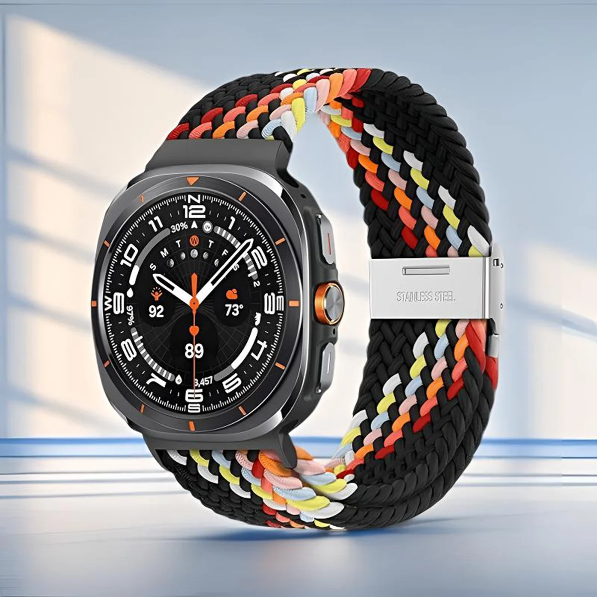 Braided Metal Buckle Adjustable Watch Bracelet Strap