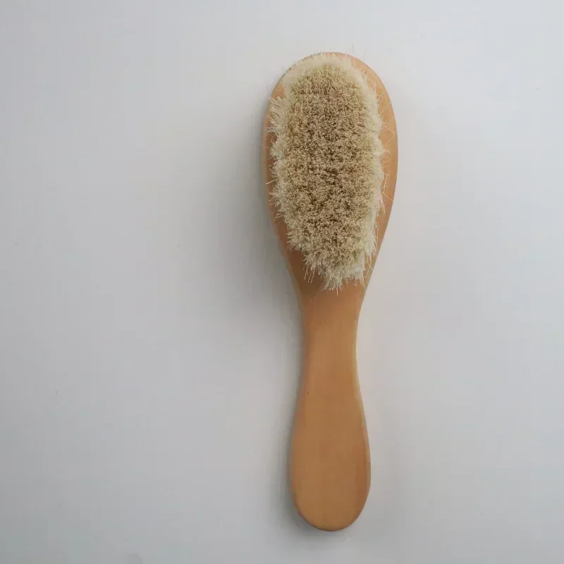 Baby Natural Wooden Boys Girls Soft Wool Hair Brush Head Comb Infant Head Massager Portable Bath Brush Comb for Kids Wool hair brush comb,hair comb,hair comb set