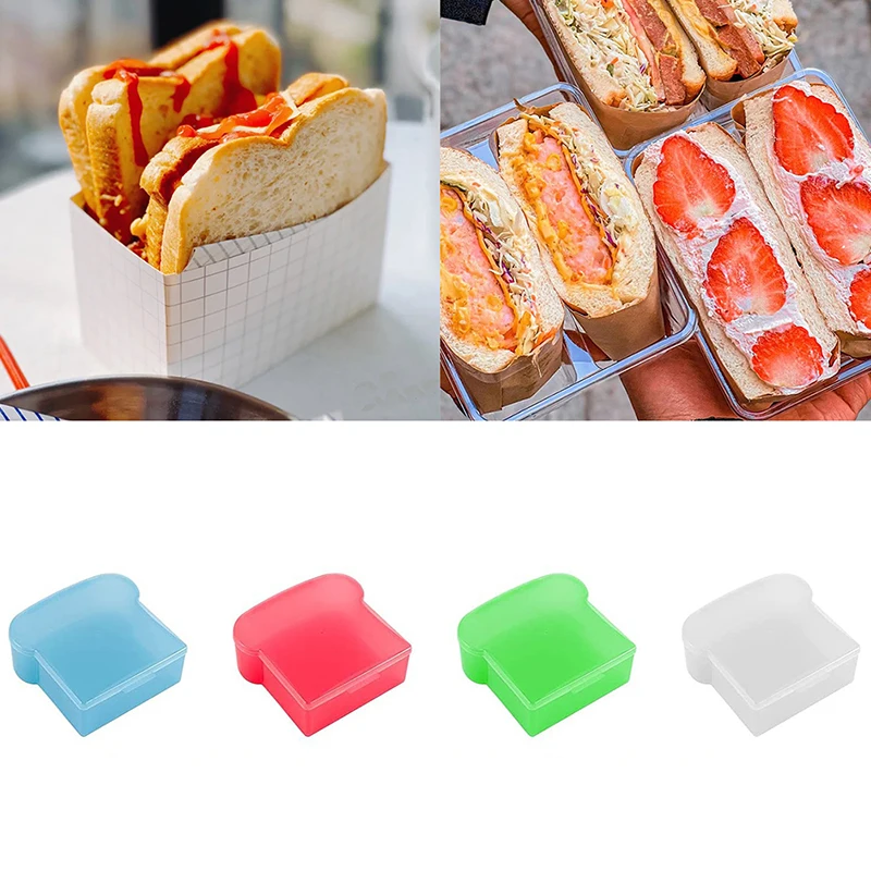 Buy Wholesale China New Reusable Sandwich Or Toast Box And Eco-friendly  Plastic Crisper For Kids Lunch Box & Sandwich Box at USD 0.93