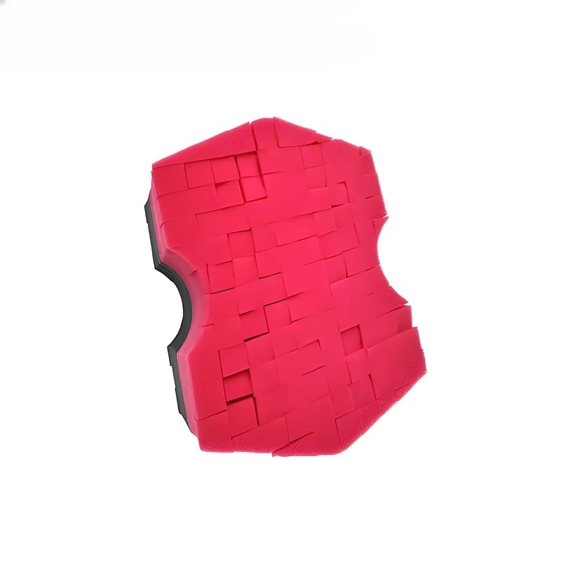 2.0 Red & Black Dual-Sided Cross-Cut Sponge - Improved Hold, Accesses Narrow Gaps for No-Rinse Car Cleaning  Convenient