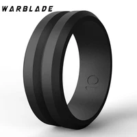 WarBLade 8MM Silicone Rings V-groove Hypoallergenic Flexible Sports Men Wedding Rubber Bands Food Grade FDA Silicone Finger Ring 1