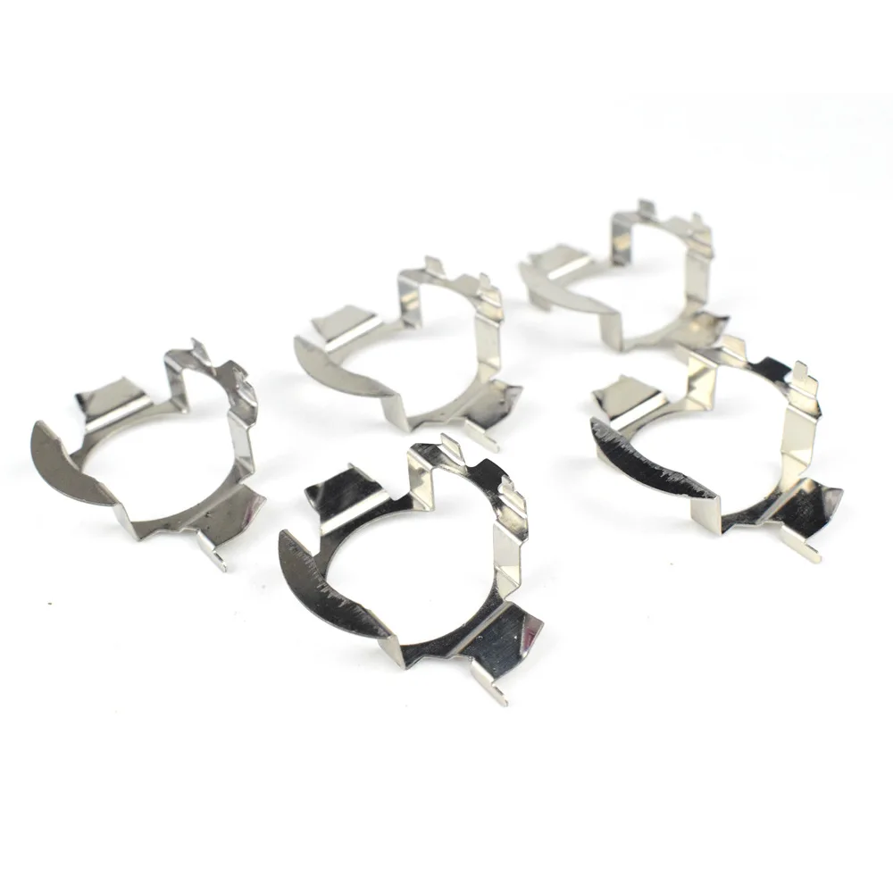 Adattatori Supporto H7 LED Per Fari Auto - 4 Pezzi In Metallo Argento Per Mercedes, BMW, Volkswagen - Foto 5