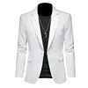 Fashion Men's Business Casual Blazer Black White Red Green Solid Color Slim Fit Jacket Wedding Groom Party Suit Coat M-6XL 1