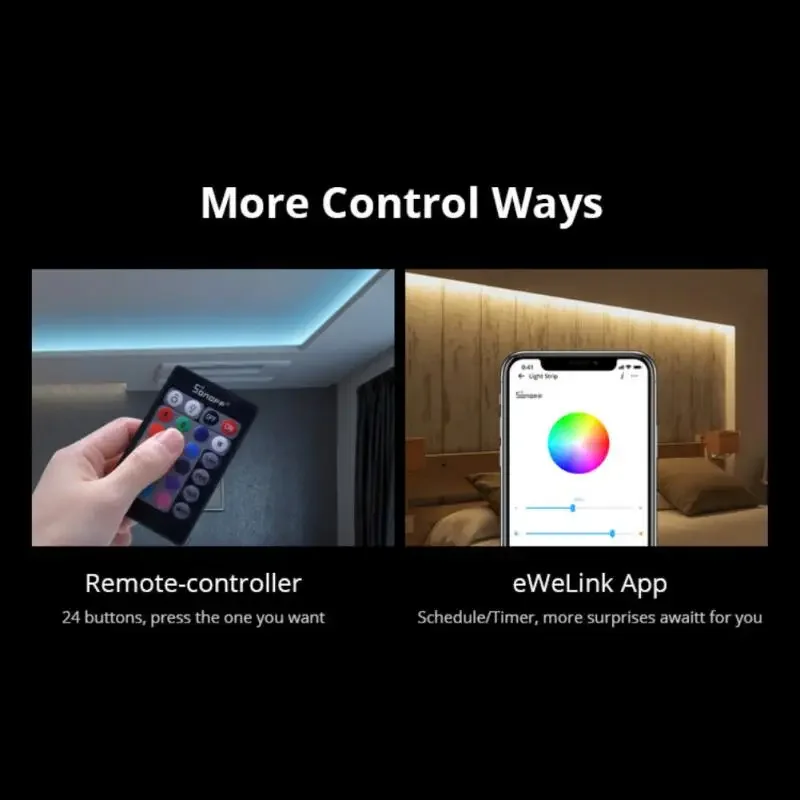 SONOFF L2/L2 Lite WIFI Smart LED Light Strip smart led strip light US/EU Dimmable Flexible RGB Strip Lamp Work With EWelink Alexa Google Home