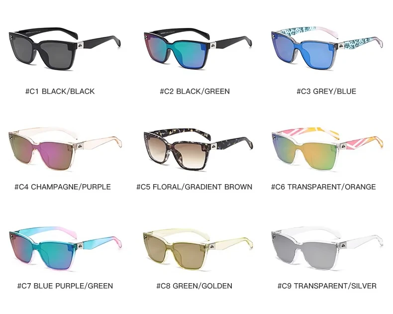 Classic Square Sunglasses Women Sports Outdoor Beach Surfing Sun Glasses UV400 Goggles 2