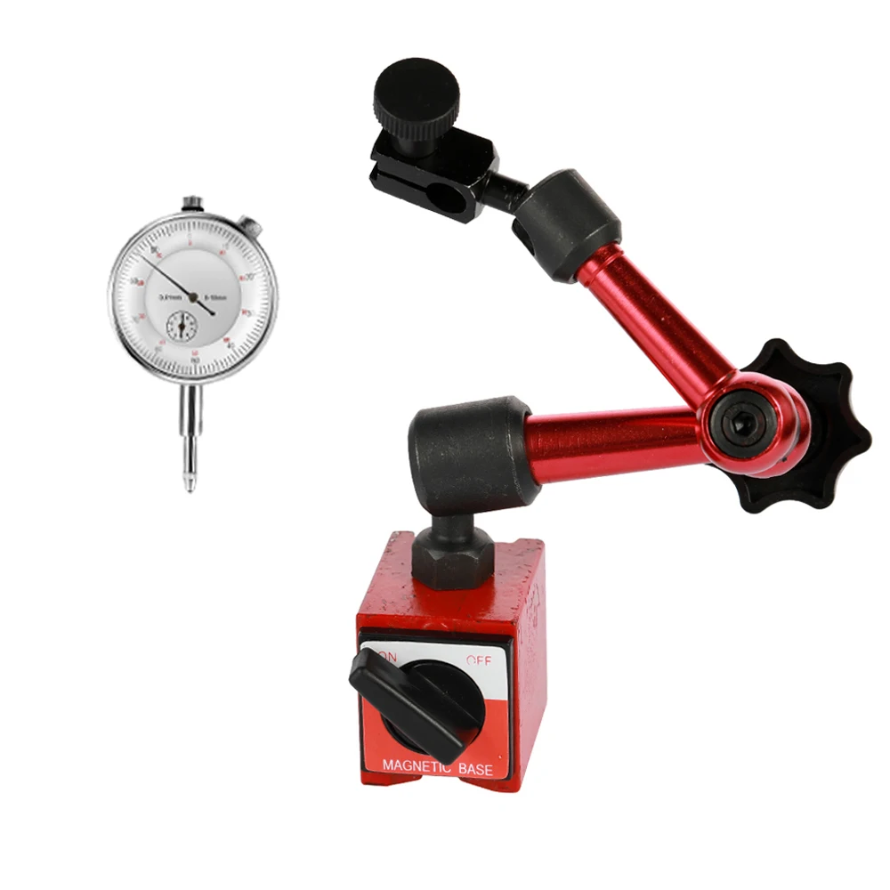 Dial indicator gauge,dial indicator holder,dial indicator Dial Indicator Magnetic Holder Dial Bore Gauge Magnetic Stand Base Micrometer Measure Tools Hour Type Indicator Comparator Watch
