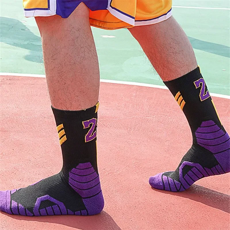 Professional Super Star Sports Basketball Socks Elite Thick Sports Running Cycling Socks Non-slip Towel Bottom Socks Stocking