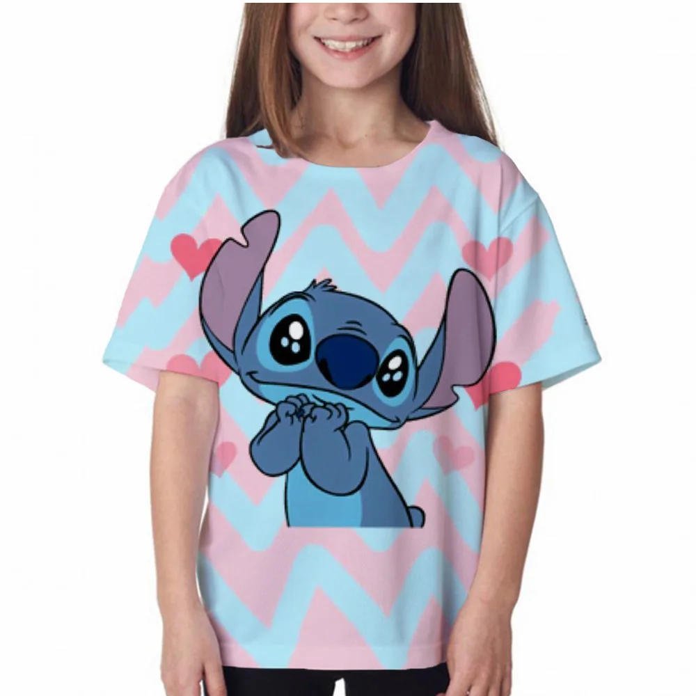 

Kids Disney Stitch Clothing T shirts Print Girls Boys Children Stitch shirt Baby Toddler Tops Cartoon Clothes