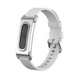 Premium Silicone Sport Strap with Metal Frame - Adjustable and Secure Wristband Accessory - Fitbit Air (GRAY)