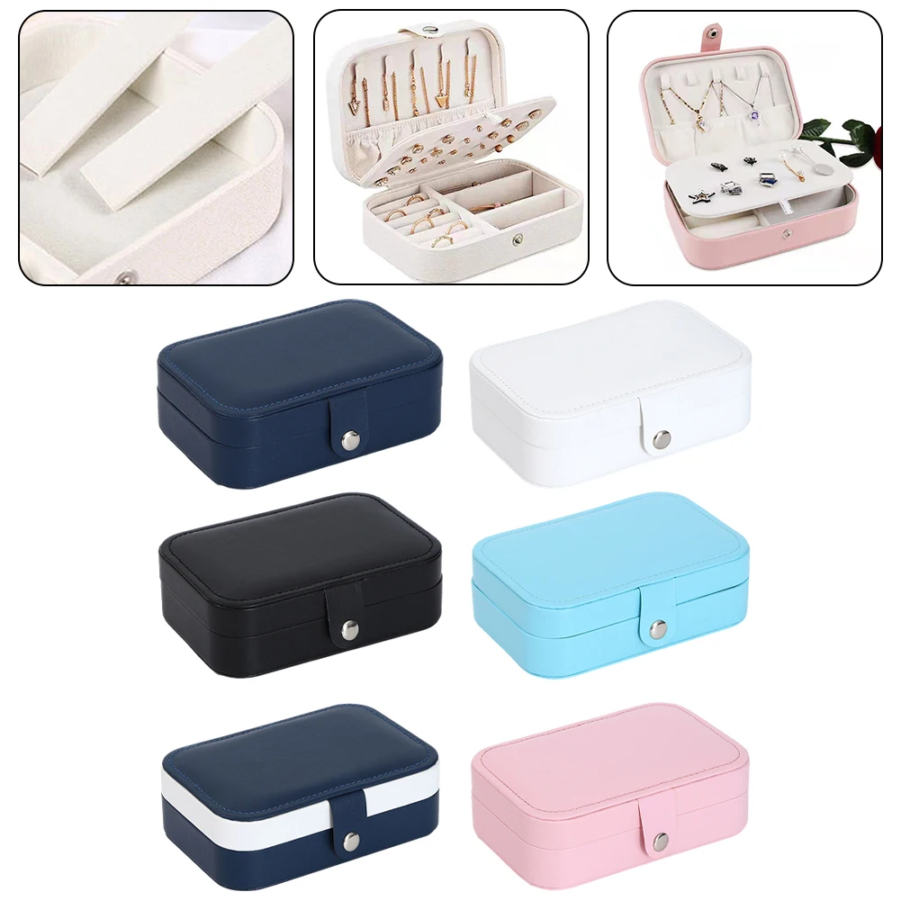 

Jewelry Storage Box Portable High Capacity Ornaments Box For Earrings Rings Necklace Gadget Protection Dresser Gift 16x11x5cm