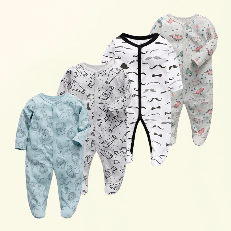 Baby Clothes Newborn Winter Warm Jumpsuit Pajamas Footed Boy Girl Fashion Cartoon 0-1 years old