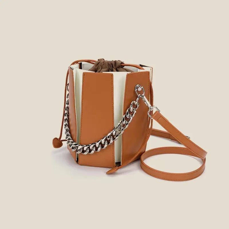 

Niche high-end hexagonal portable chain bucket bag new trendy shoulder crossbody bag Luxury bag sss recommended mall