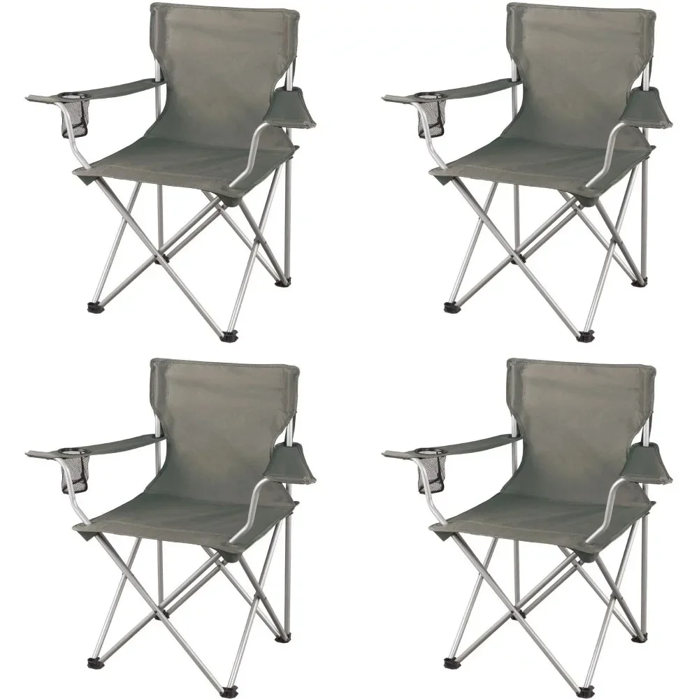 

Ozark Trail Classic Folding Camp Chairs, with Mesh Cup Holder,Set of 4, 32.10 x 19.10 x 32.10 Inches | USA | NEW