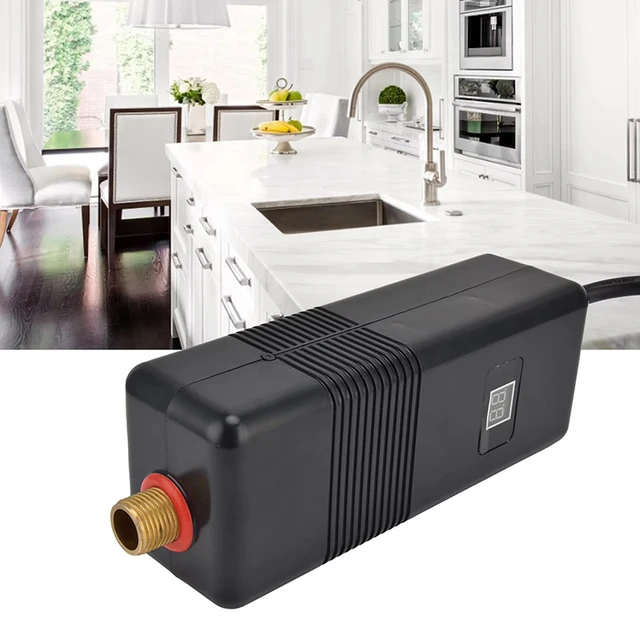 Chauffe-eau électrique instantané 3000W pour la maison, la salle de bain, la cuisine, le camping, noir 1