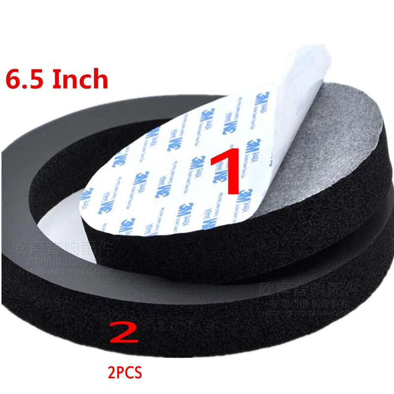 2pcs/lot 6.5 Inch Speaker Accessories Parts Audio Self-adhesive Sealed Ring Car Speakers Bass Door Trimming EVA Pad
