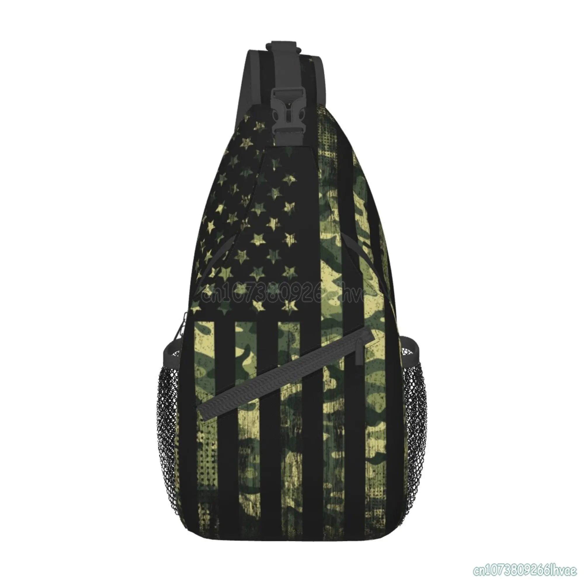 

Камуфляжный американский флаг унисекс, рюкзак-слинг через плечо, патриотическая полосатая звезда, женский рюкзак для спортзала, Путешествий, Походов