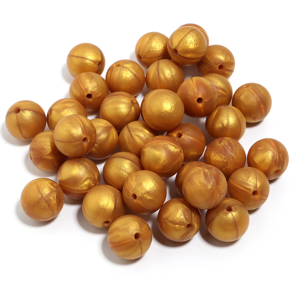 Set of 20 Candy-Colored Round Silicone Beads for DIY Jewelry and Accessories