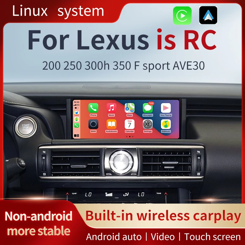 Radio Control Lexus Wireless Carplay Android Auto Radio For Lexus IS RC 200 250 300 350 ...