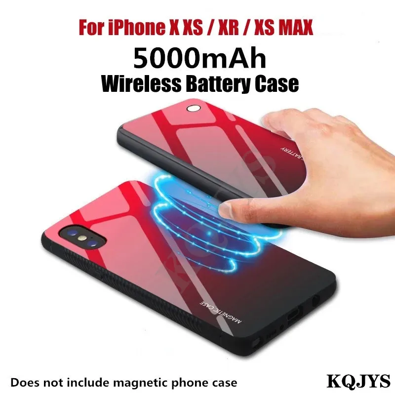 

5000mAh External Power Bank Battery Charger Cases For iPhone XS Max Wireless Charging Cover For iPhone X XS XR Battery Case