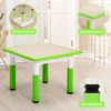 Kids Table and 4 Chairs Set, Height Adjustable Children Table and Chair Set ,Graffiti Top & Non-Slip Legs for Classroom & Home