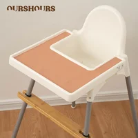 Solid Color Baby Soft Silicone Placemat High Chair Tray Mat Kids Non-slip Tableware Easy to Clean Infant Feeding Accessories 1