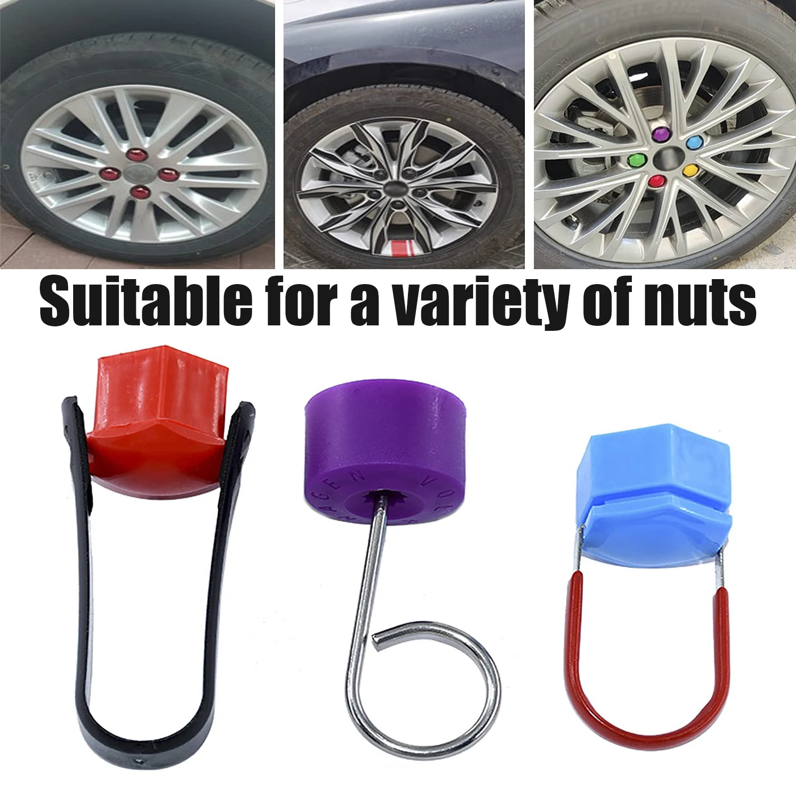 Wheel Nut Caps Wheel Nut Covers Bolt Nut Covers Wheel Bolt Nut Extractor Wheel Repair Tool Car Accessories Auto Accessories Hub Caps Puller Wheel Bolt Caps Tool for Replacement Hub Wheel Cap Extractor for Nuts For VW For Audi