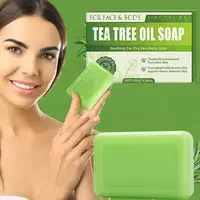 Savon à l'arbre à thé pour l'acné du visage et du corps, 100g, barre de savon à l'huile d'arbre à thé pour le visage et le corps, nettoyant naturel pour la peau grasse, sèche et démangeaisons 6