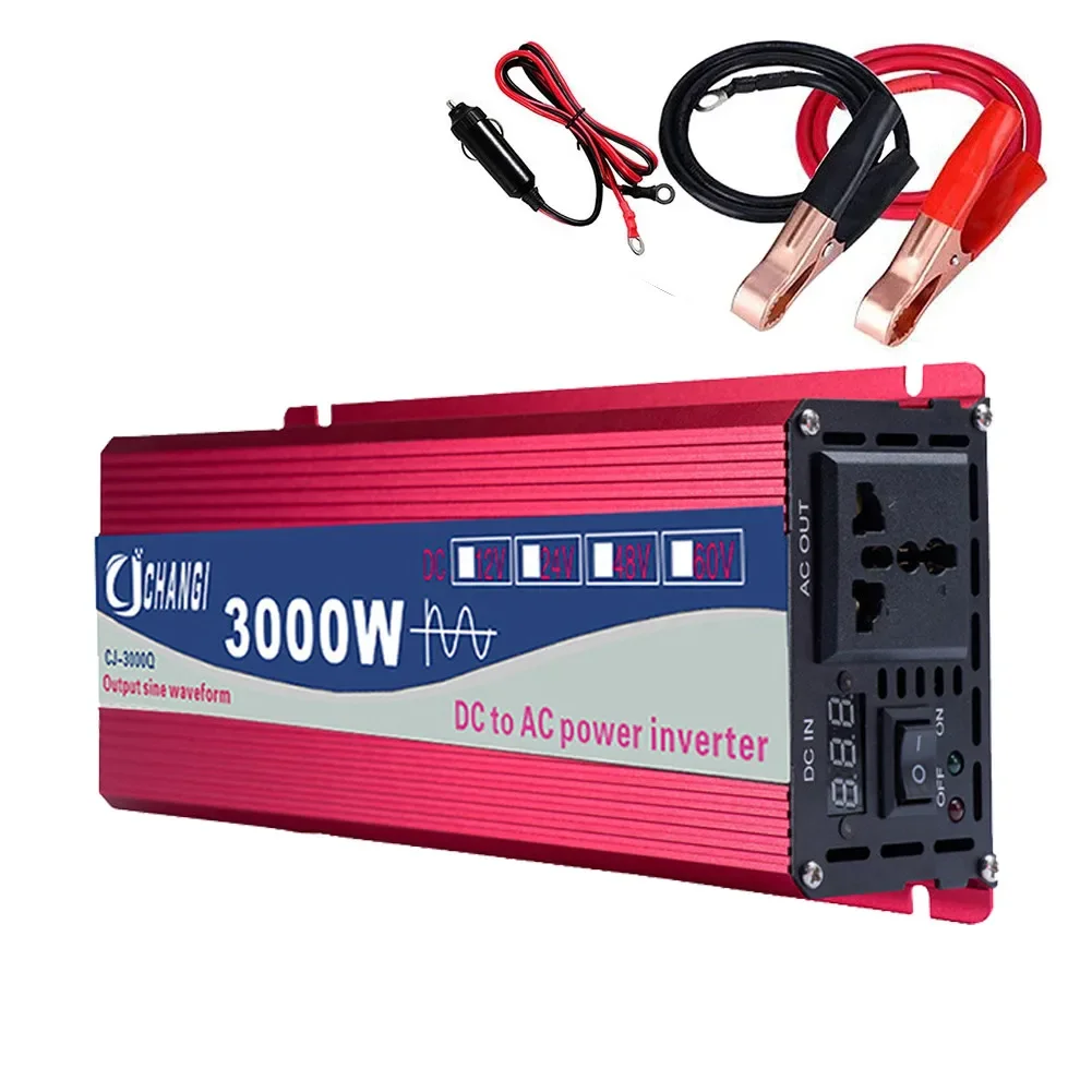Inverter 12V 220V Onda Sinusoidale Pura 1600W-3000W Trasformatore Converti Convertitore Multifunzione 3Kw 50Hz/60Hz Micro Inverter Per Auto