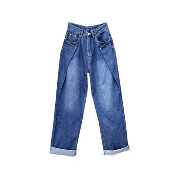 Spodnie Damskie Jeans - Luźne - Proste 7