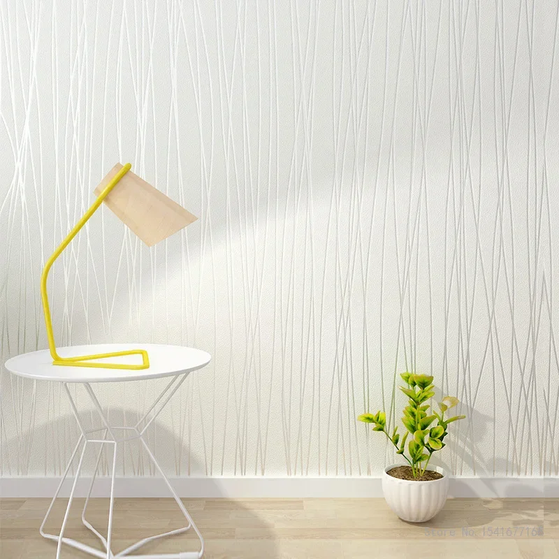 Self-adhesive Wallpaper for Bedroom and Living Room Vertical Stripes Non-woven Pattern, Wallpaper Stickers, Furniture Renovation