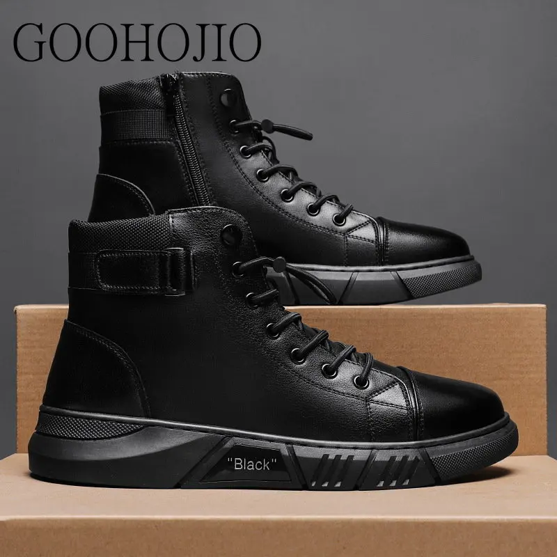 

Сохраняют тепло, кожа, бархатные зимние мужские ботинки, мужская обувь на шнуровке, уличные ботильоны, обувь, новый британский стиль