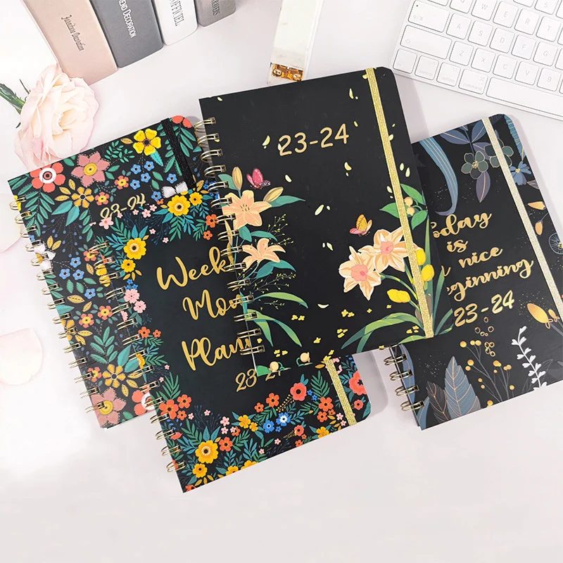 

2023-2024 Weekly Calendar Book, Daily Planner, Schedule Book, A5 Coil Notebook(152 Pages Total)