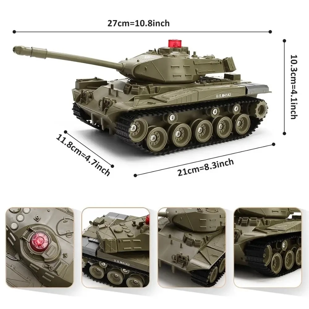 JJRC Q85 2.4Ghz Remote Control Tracked Tank Military War Sound 1:30 Rc Tank Remote Control Mini Military Tiger Tank Toy 4