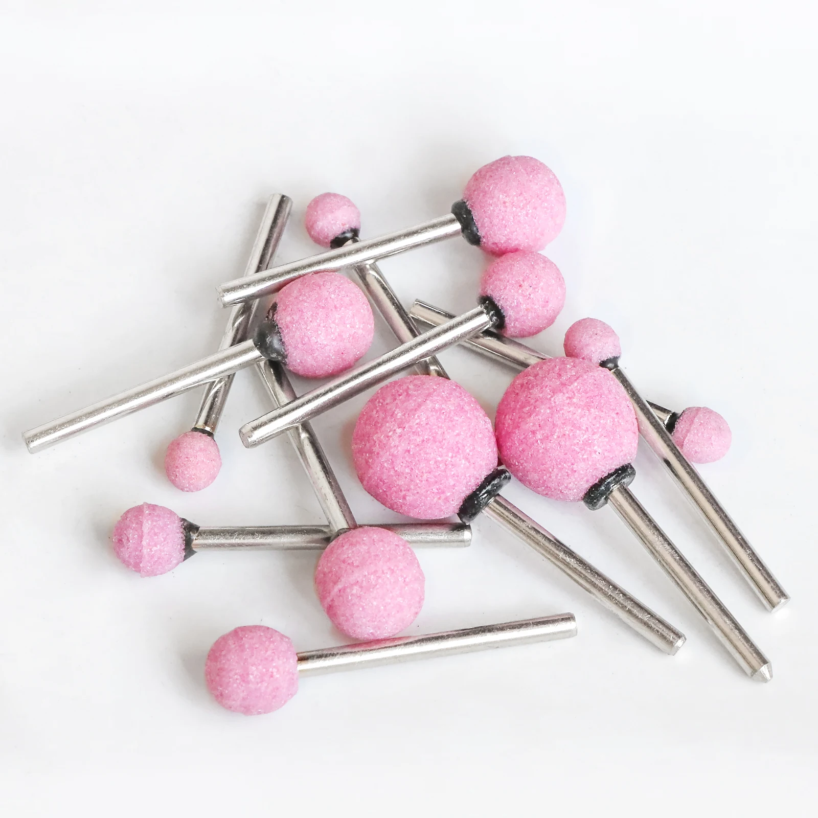 10pcs Ceramic Grinding Head Ball-type Polishing Abrasive Wheel for Rotary Tools Accessary 3mm Shaft Mounted