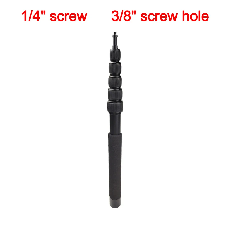 Andoer Braccio Per Microfono Portatile – Asta Telescopica In Alluminio 6 Sezioni Da 46 A 200 Cm, Impugnatura Morbida, Vite 1/4″