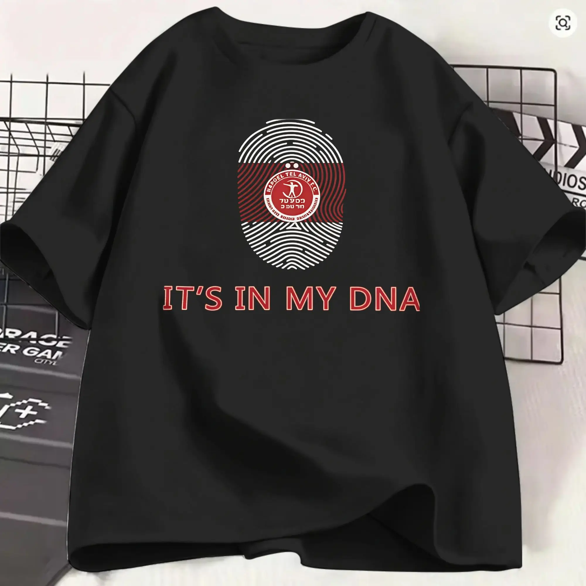 Hapoel Tel Aviv T-Shirts für Herren, Neuheit, 100 % Baumwolle, T-Shirt mit Rundhalsausschnitt, kurzärmelig, Partykleidung