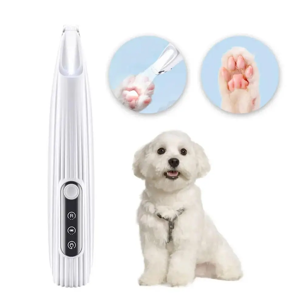 Pet Clipper Dog Hair Trimmer Pet Hair Trimmer Dog Clipper Pet Dog Electric Groomer Trimmer with LED Light Waterproof Shaver Face Paw Cat Trimmer Ear Low Hip Foot Foot Noise Pet Hair J3S0