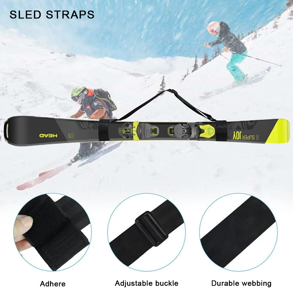 Ski Shoulder Carrier Strap Adjustable Ski Holder Straps Portable Snowboard Carrying Strap for Men Women Kids 2