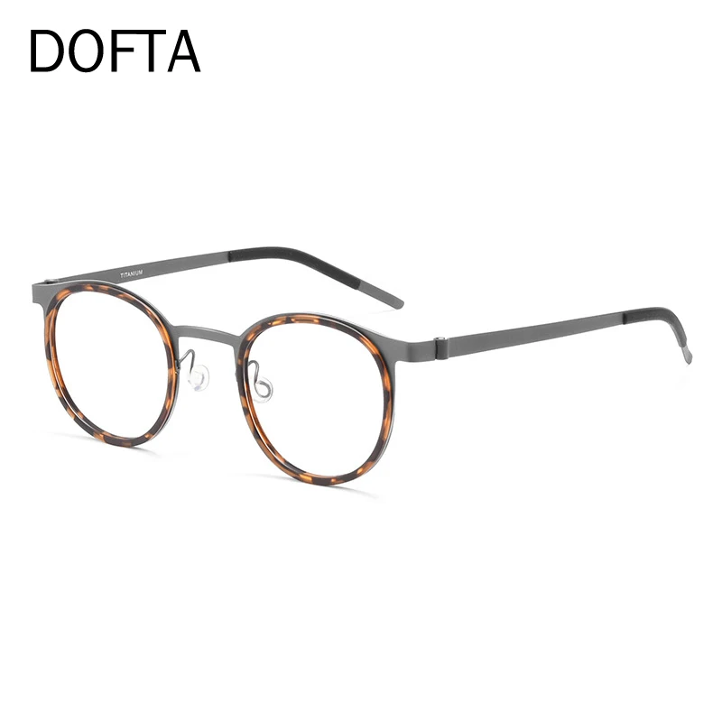 

DOFTA Titanium Myopia Glasses Frame Men Vintage Round Prescription Eyeglasses Women Optical Eyewear 5810