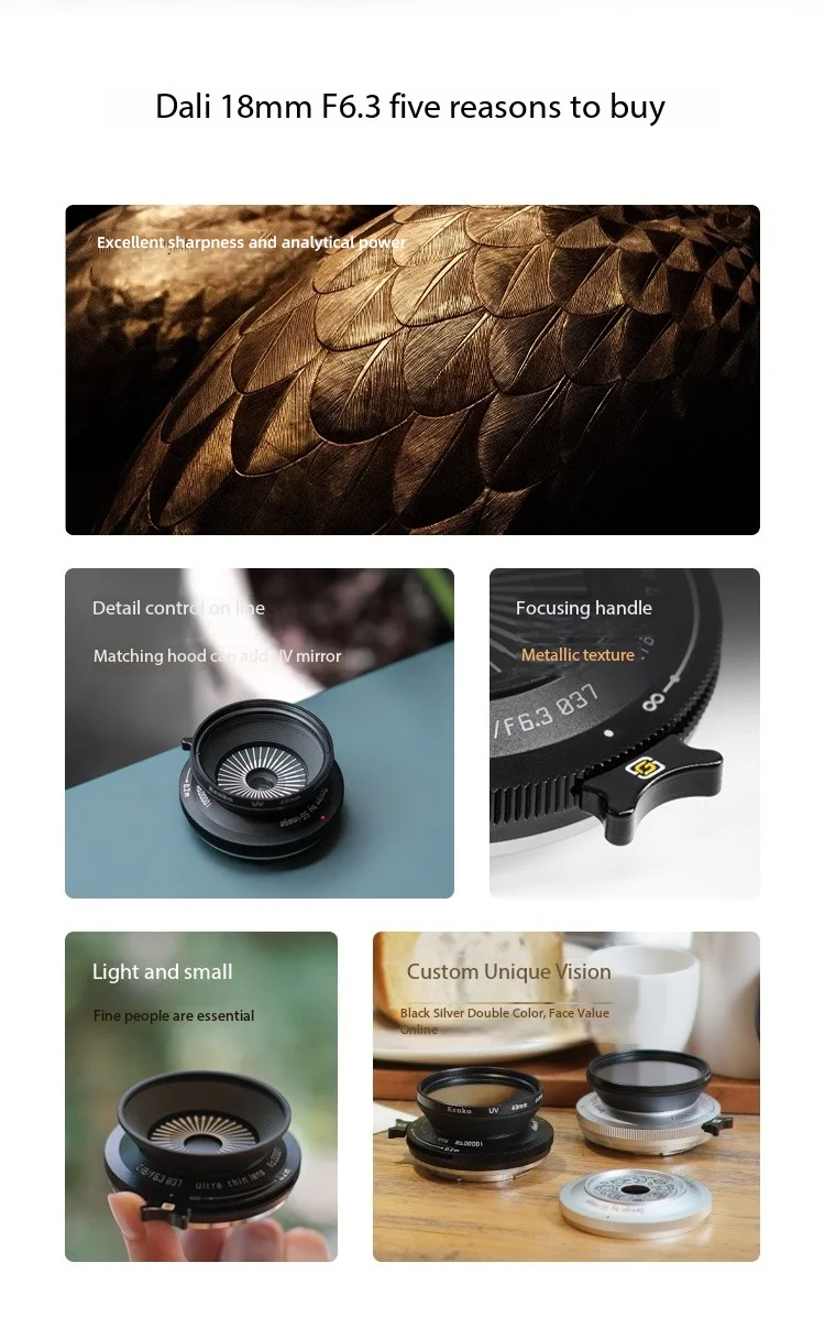 SGimage 18mm F6.3 Hyperfocal Pan-foucs Lens for Sony E, Nikon Z, Fuji X, Olympus