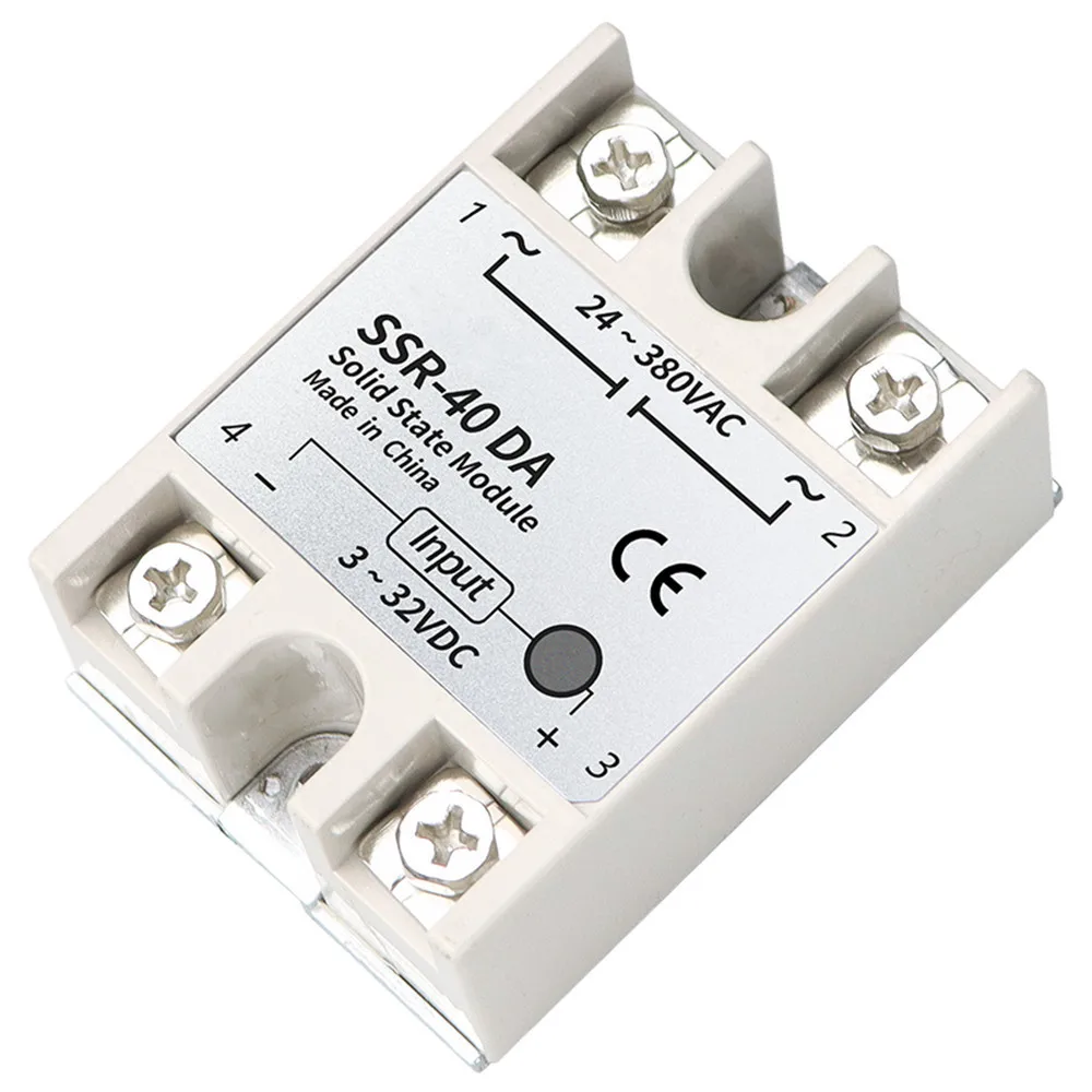 Terminali A Vite Monofase Serie Ssr 10/25/40/60/80/100 Amp Aa/Da/Va/Dd Relè A Stato Solido Ssr-25Da Ssr-40Dd