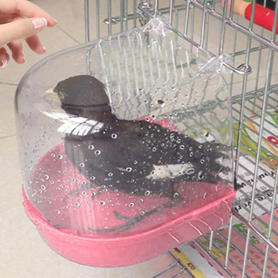 Caja De Baño Para Pájaros TAKOXIA - Accesorio Para Jaula De Loros, Periquitos, Canarios