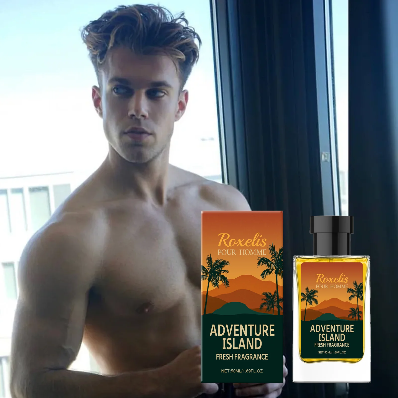 Island Fresh Men's Fragrance Orange Sea Salt Wooden Island Tone Natural Vitality Light Fragrance Long lasting Portable Spray