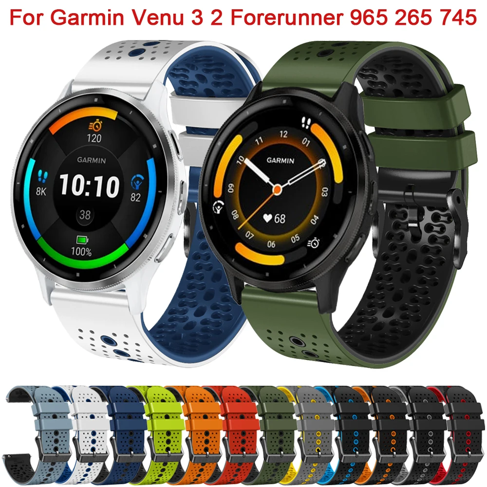 

Ремешок для смарт-часов 22 мм для Garmin CAME 3 2 Vivoactive 4 Forerunner 745 965 255 265, спортивный браслет-браслет