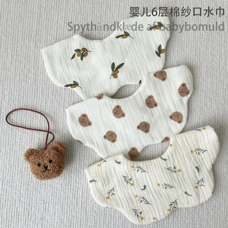 

Children and Infants Pure Cotton Gauze Small Bib Leak-proof Anti-fouling Saliva Towel for Men and Women Baby Bibs Newborn