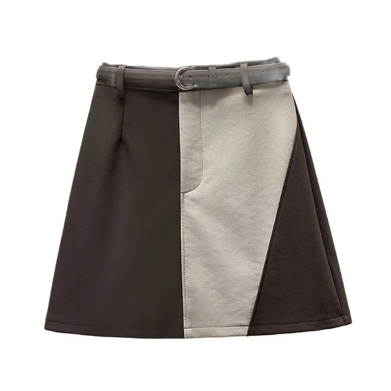 

Black Stitch Mini Elegant High-Waisted Women'S Spring Autumn Winter Skirts Korean Style Fashion 2022 Harajuku Clothes Kawaii
