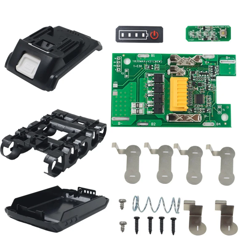 BL1815 5 X 21700 Li ion Battery Case Charging Protection Circuit Board PCB LED Indicator Label Box For Makita 18V 3.0Ah Housings