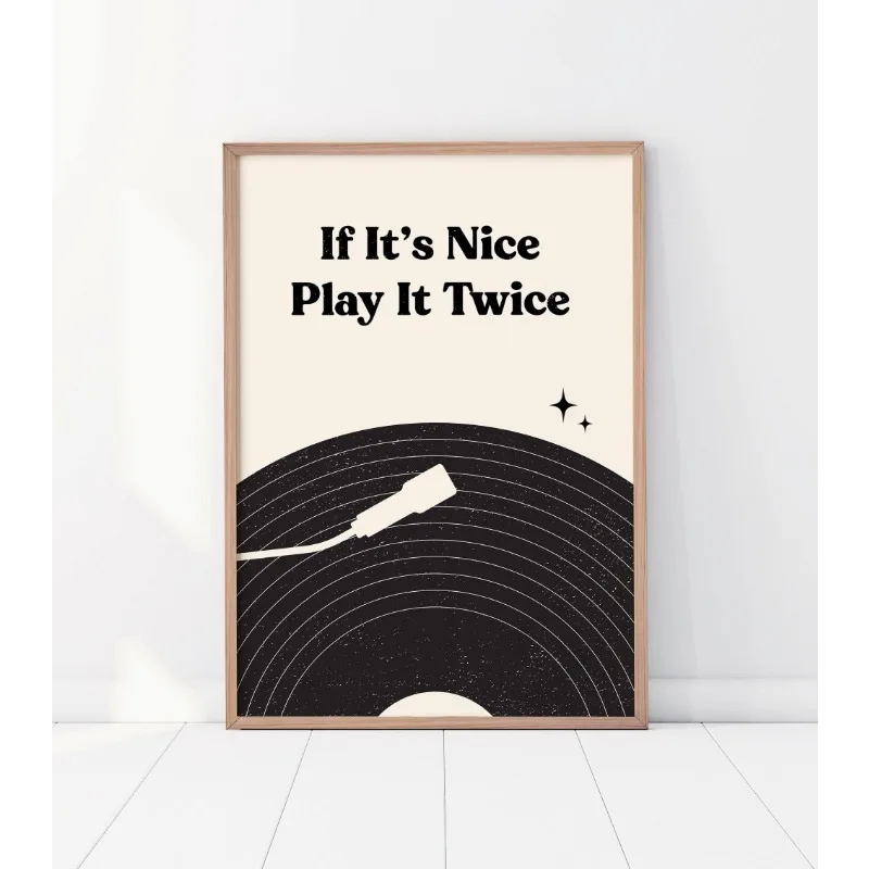 Vintage Vinyl Record Canvas Art - Minimalist Turntable Wall Decor